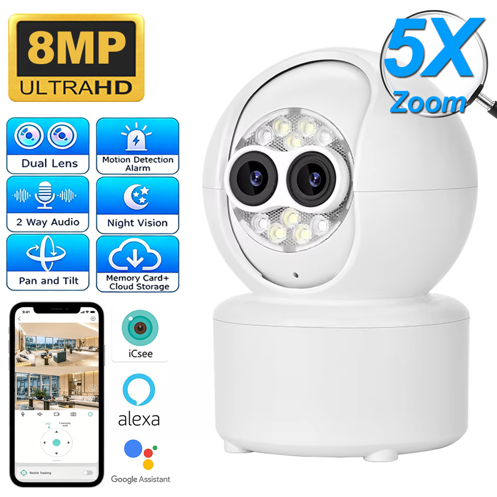 Home Cinema Sony - Kamera bezpieczeństwa ICsee Dual-Lens 4MP z
