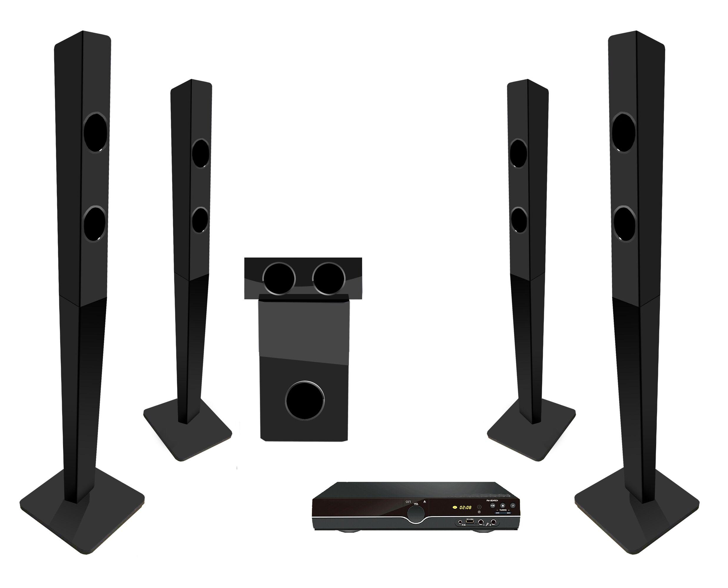 Home Cinema With Wireless Rear Speakers - Najnowsze głośniki 5.1ch do kina domowego