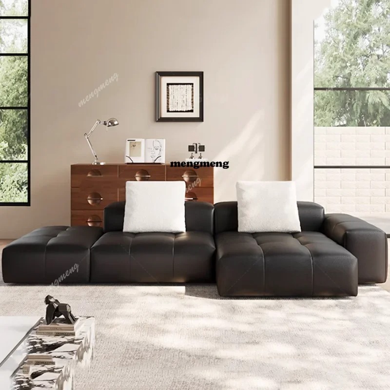 Home Cinema Luxury - Skórzana sofa kompresowana w stylu nordyckim,