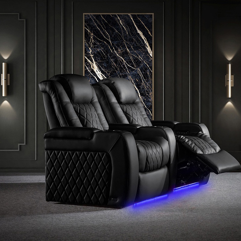 Home Cinema Recliners - Nowoczesny zestaw mebli do salonu: skórzana
