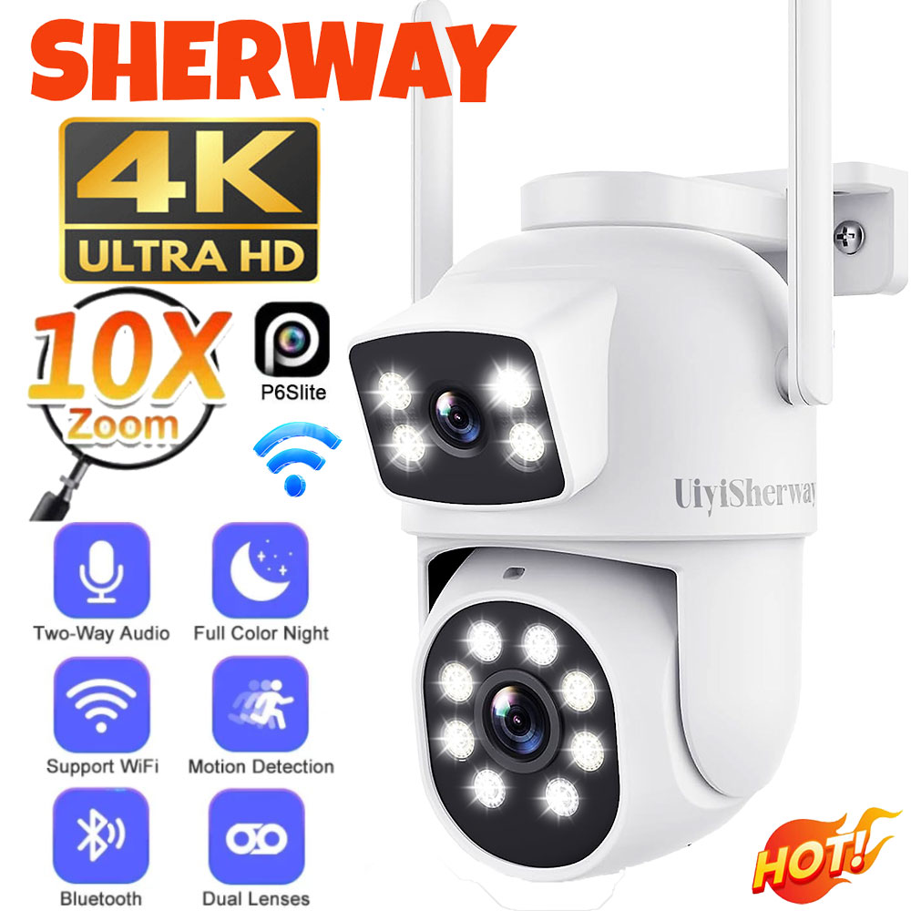 Home Cinema Outdoor - UiyiSherway 4K podwójny obiektyw kamera Wifi