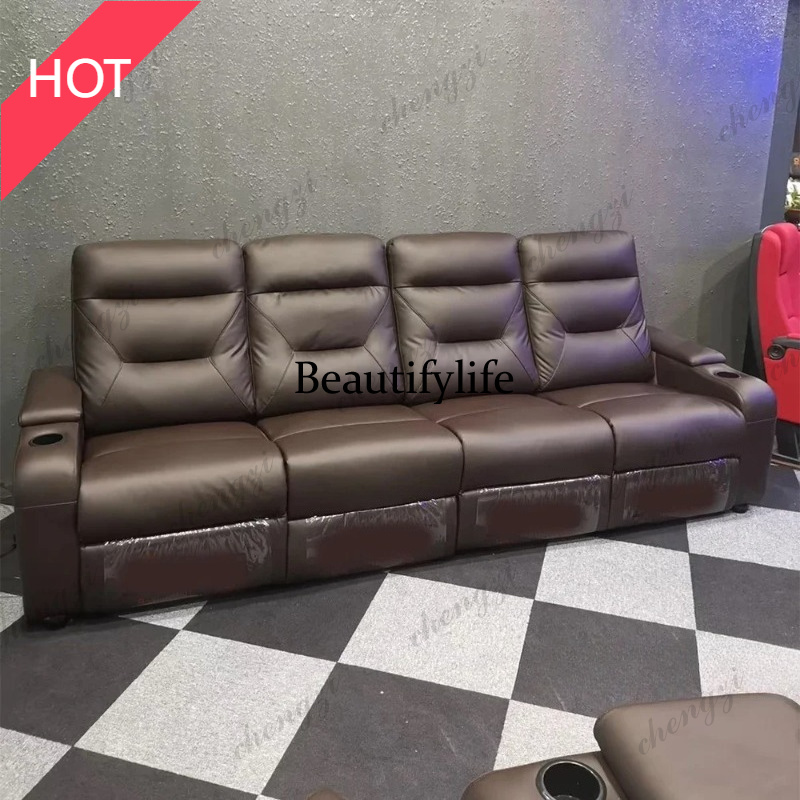 Home Cinema Recliners - Zestaw skórzanych sof A49 z elektrycznie