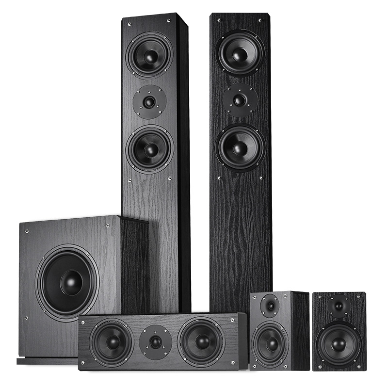 Home Cinema With Wireless Rear Speakers - Nowy produkt: Drewniany zestaw głośnikowy 5.1