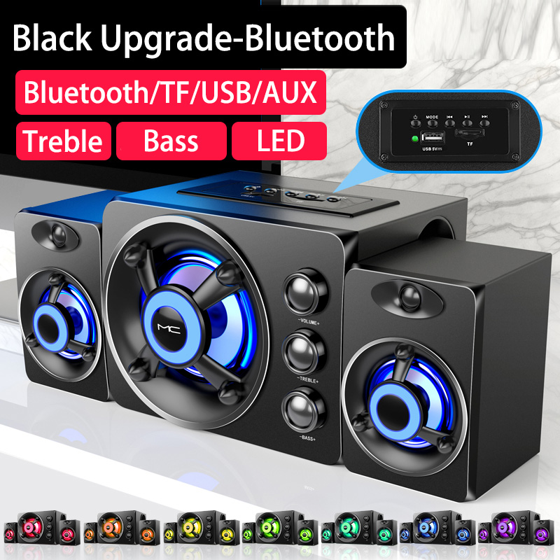 Home Cinema With Wireless Rear Speakers - Głośniki HIFI 3D Stereo Kolorowe LED