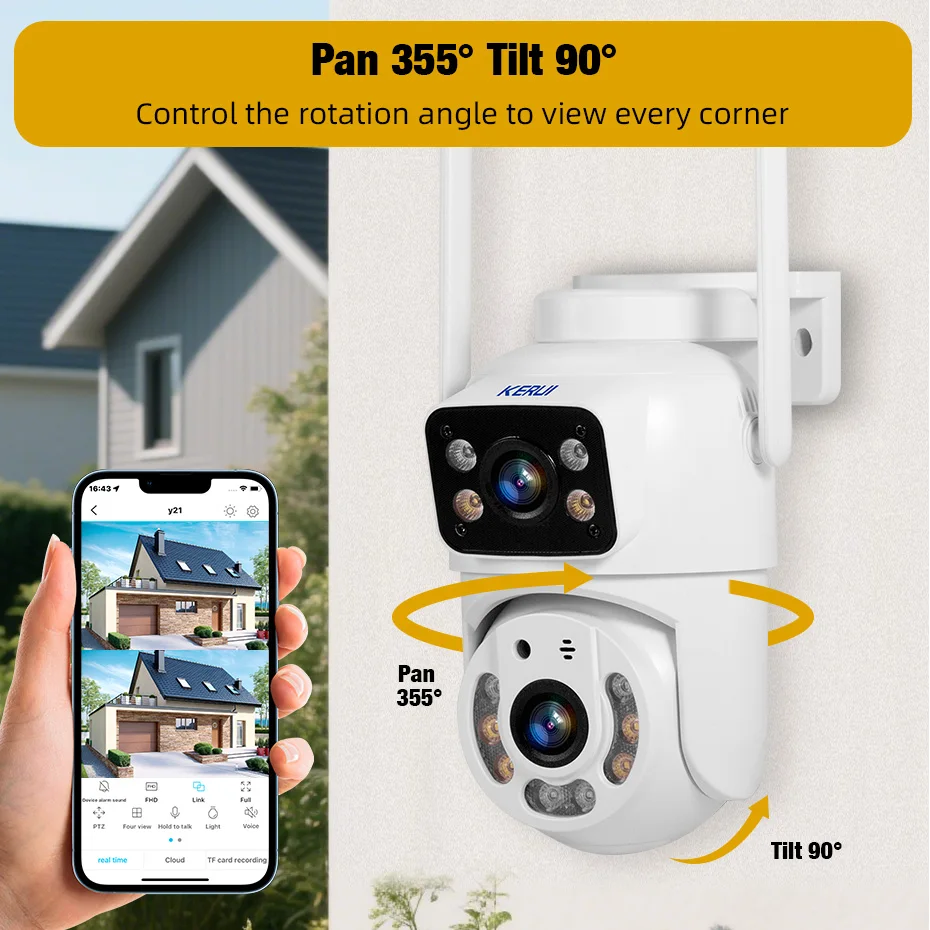 Home Cinema Outdoor - KERUI Dual Lens HD 10MP 5K