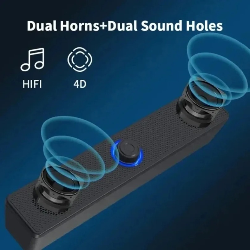 Home Cinema With Wireless Rear Speakers - Bezprzewodowy soundbar Bluetooth i przewodowy głośnik