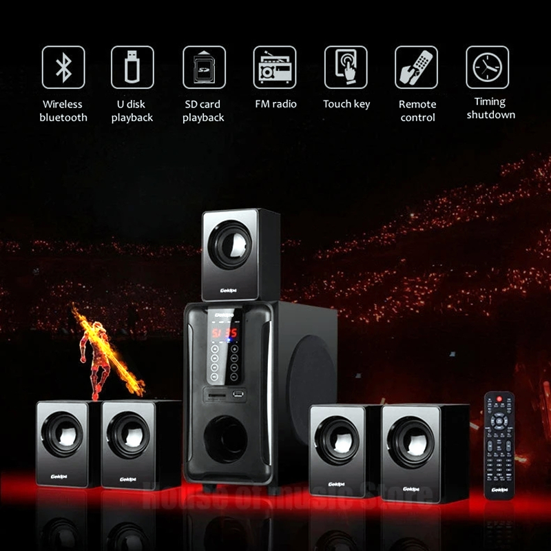 5.1 stojący na podłodze multim – Home Cinema With Wireless Rear Speakers recenzja i cena