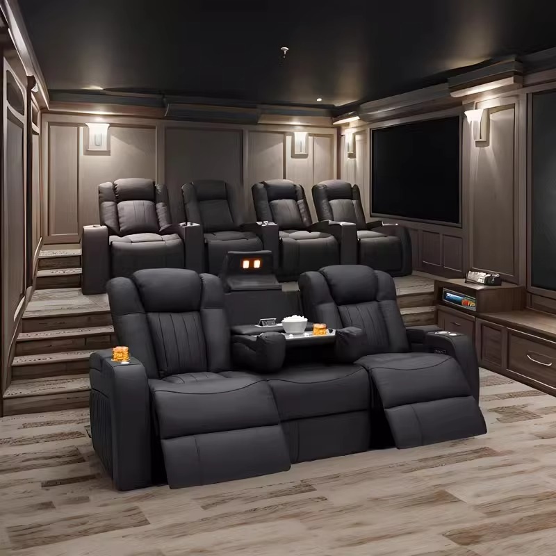 Skórzane zestawy sof rozkładan – Home Cinema Recliners recenzja i cena