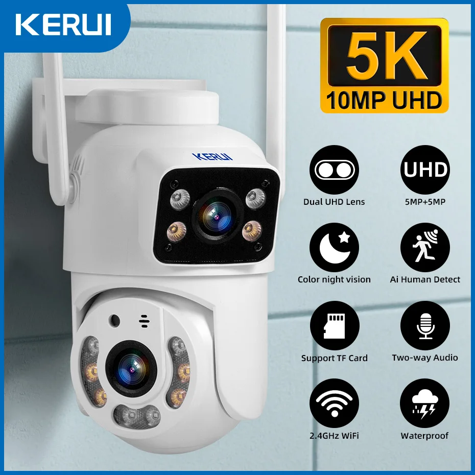 KERUI Dual Lens HD 10MP 5K PTZ – Home Cinema Outdoor recenzja i cena